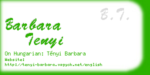 barbara tenyi business card